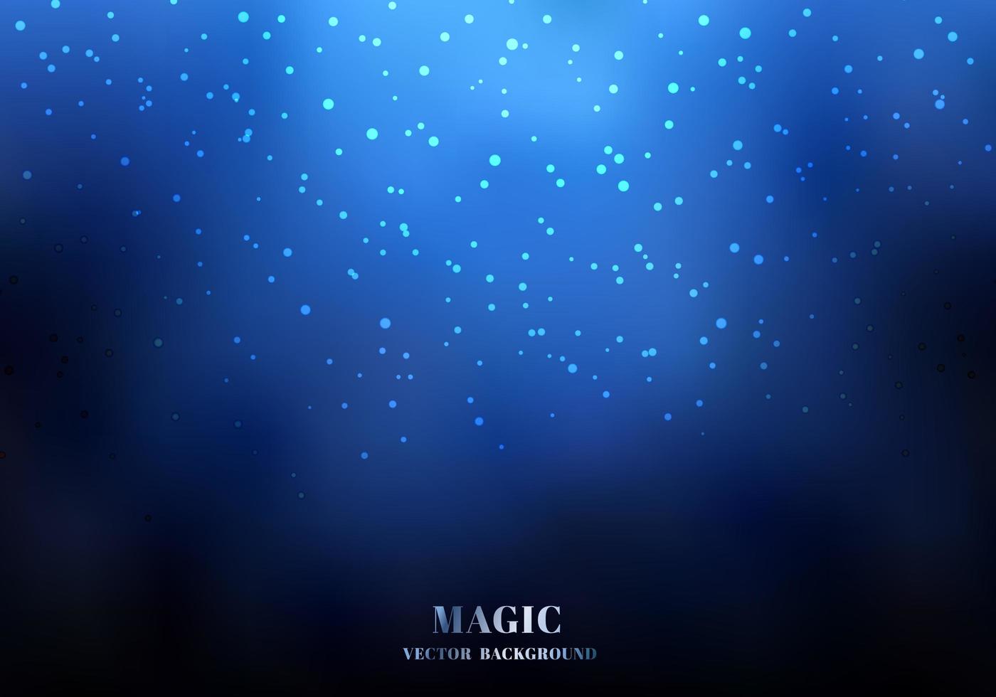 Magic night blue sky background with sparkling glitter. vector