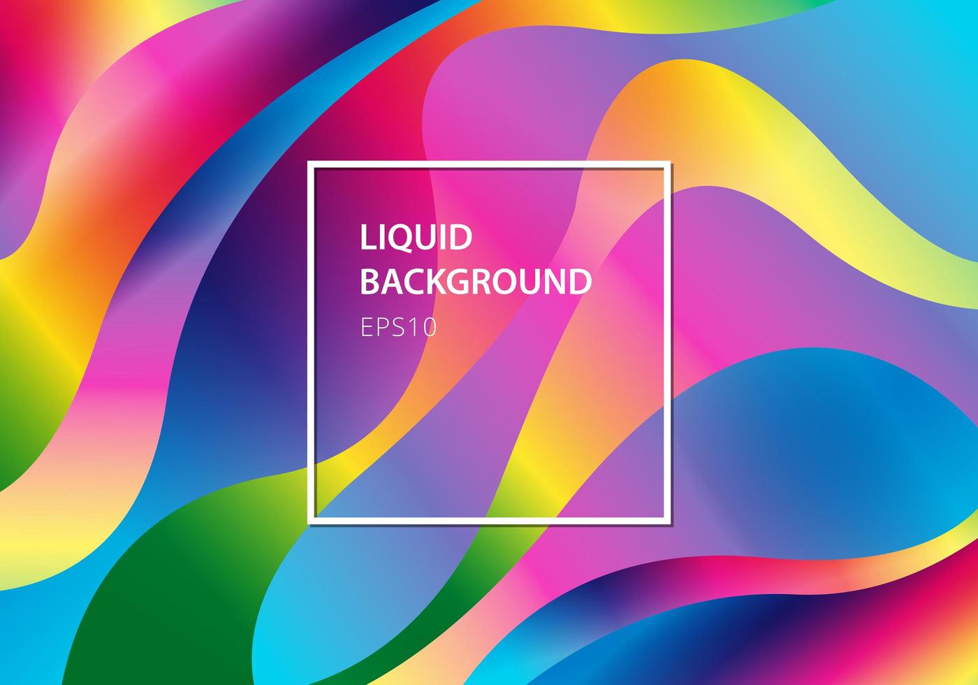 Abstract liquid colorful modern style rainbow background. vector