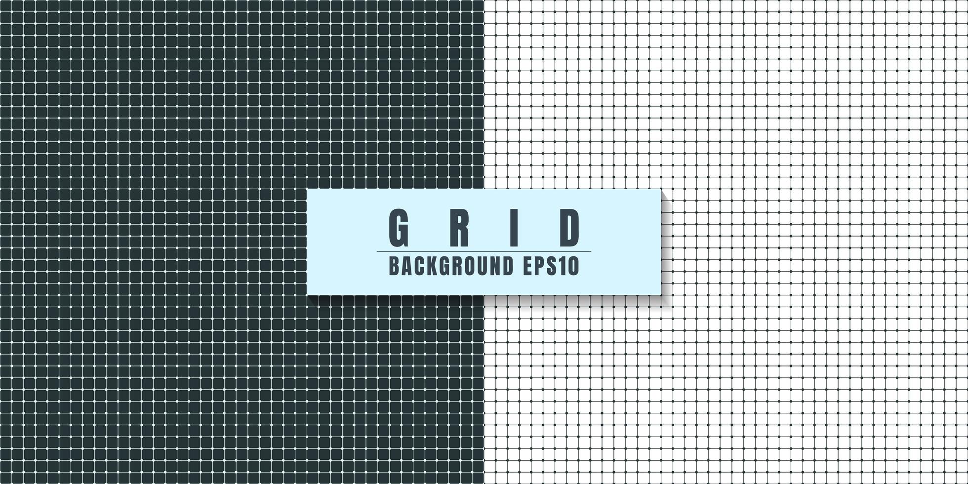 Set of black and white grid line with dot pattern background. Graph paper patterns seamless. You can use for cover brochure, poster, banner web, template presentation, print ad, etc. vector