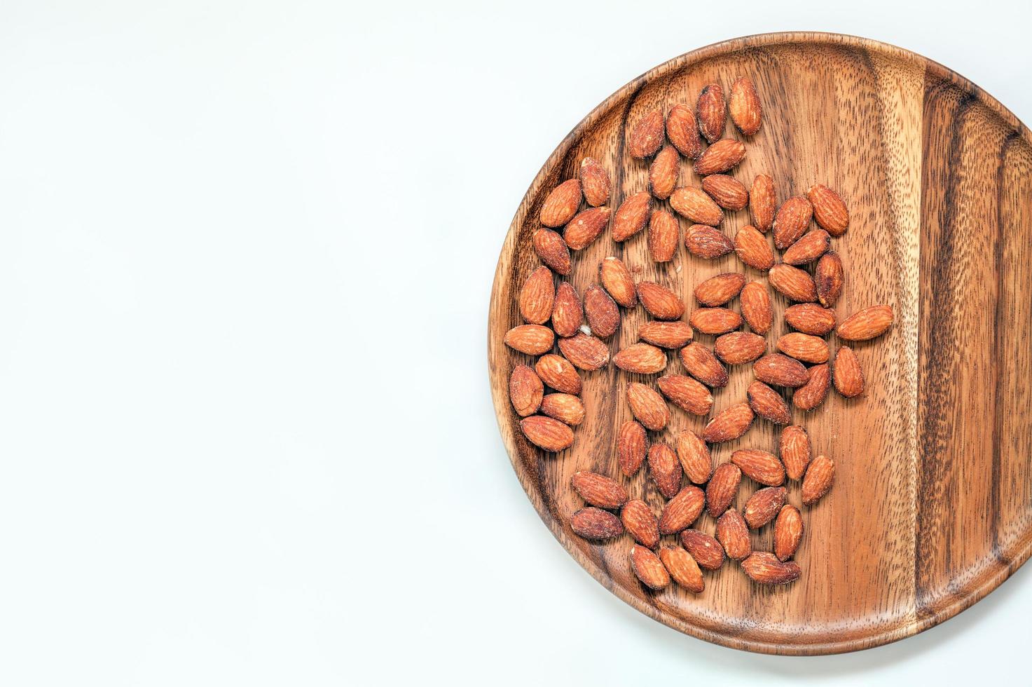 Salted  roasted almonds photo