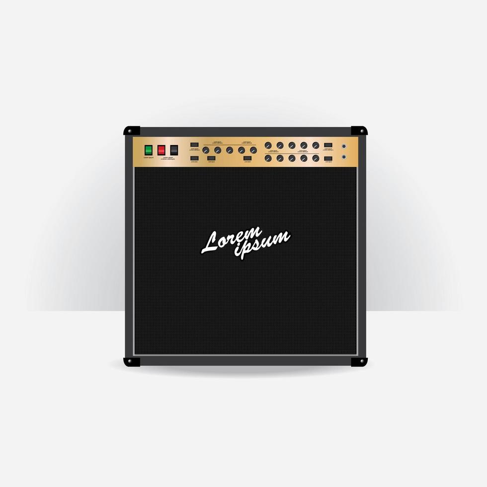 amplificador de guitarra set ilustración vectorial vector