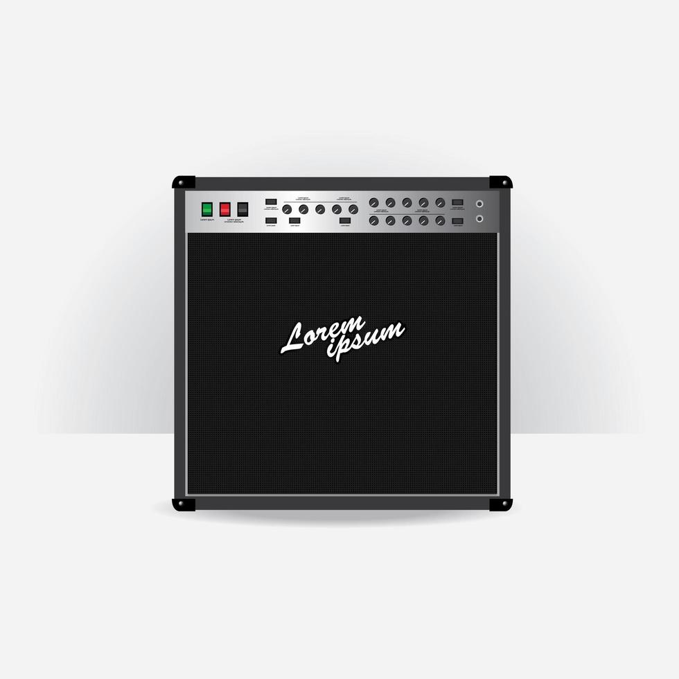 Guitar amplifier set vector illustration