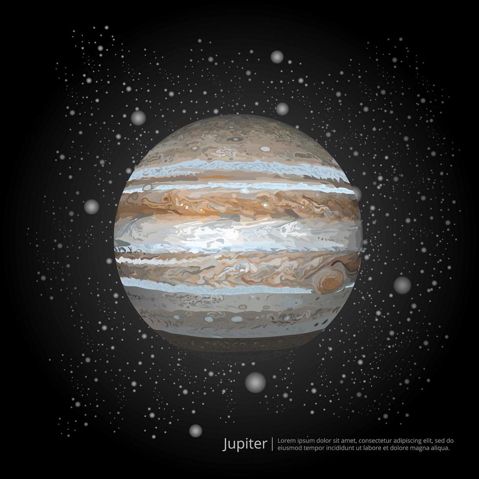 Ilustración de vector de planeta júpiter