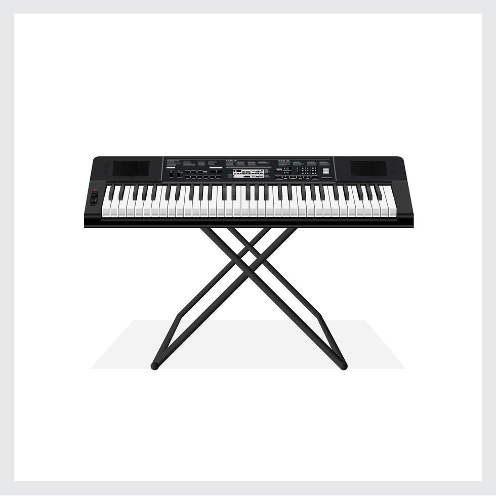 Keyboard instrument isolated vector