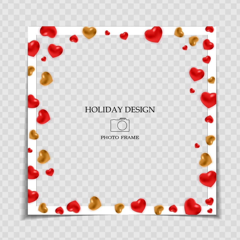 Holiday Background Photo Frame Template vector