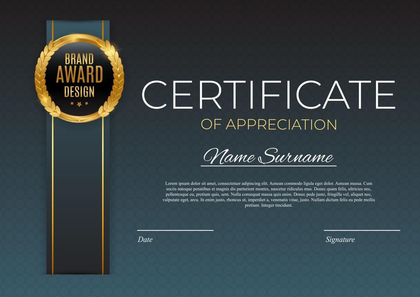 Blue And Gold Certificate Of Achievement Template Background With Gold Badge And Border Award Diploma Design Blank Vector Art At Vecteezy Blue And Gold Certificate Of Achievement Template Background With Gold Badge And Border Award Diploma Design Blank Vector Art At Vecteezy