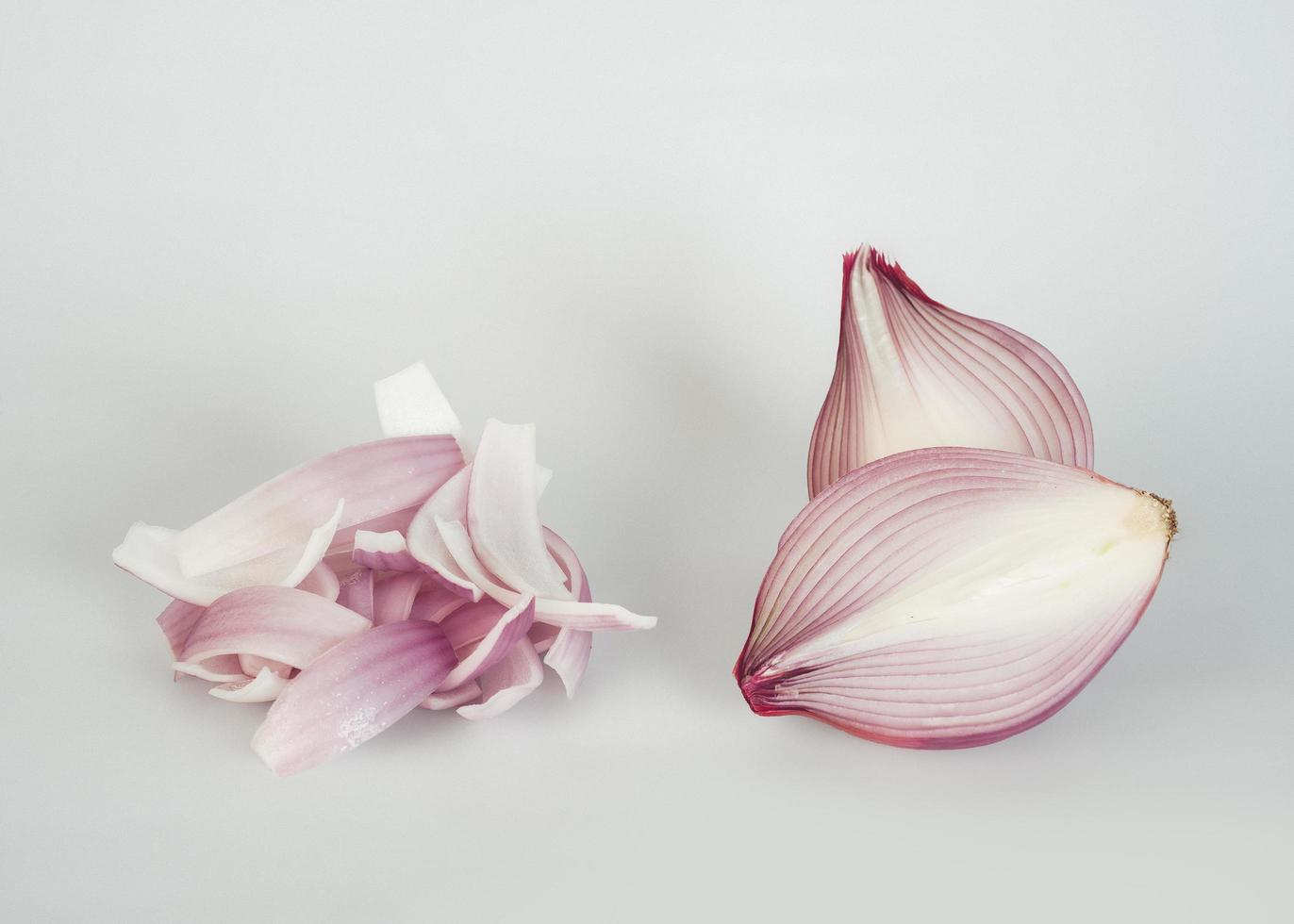 Red onion isolated on white background photo