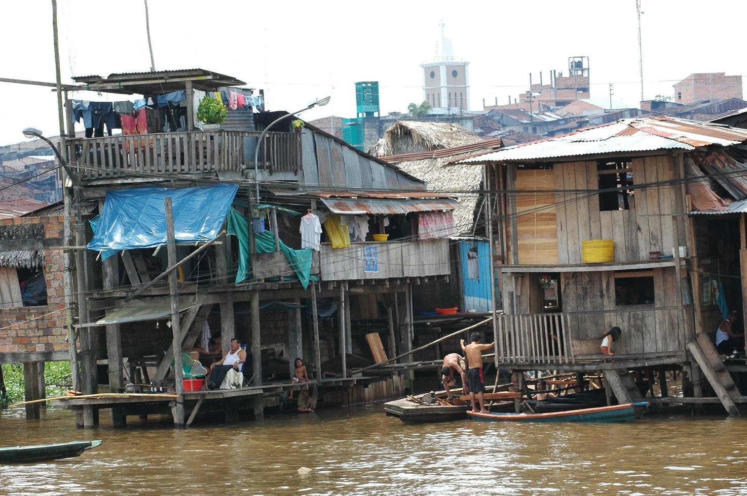 The slums of Belen village in Iquitos photo