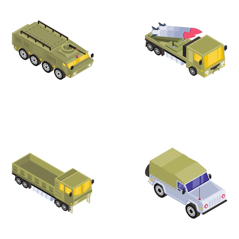 Pack of Army Transport vector