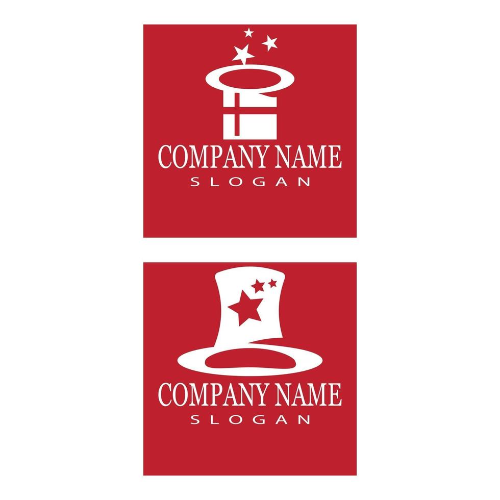 Wand magic hat Logo Template vector symbol design