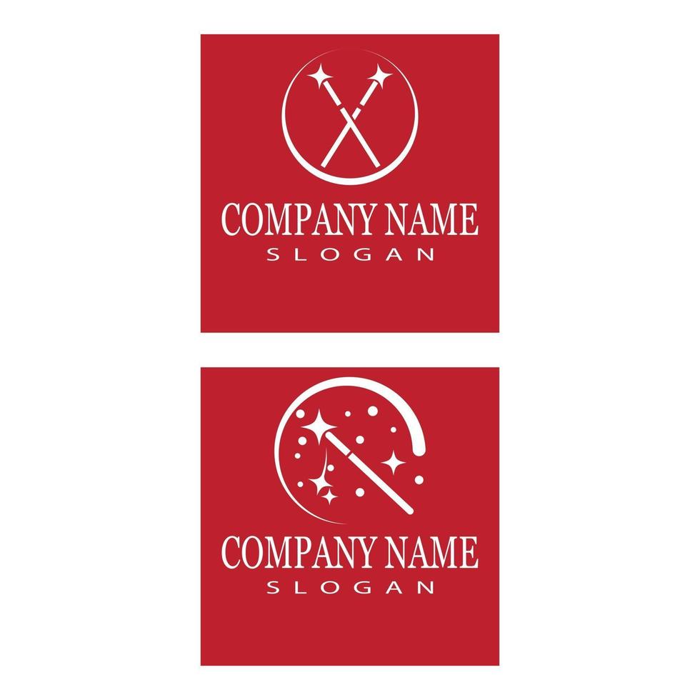 Wand magic hat Logo Template vector symbol design