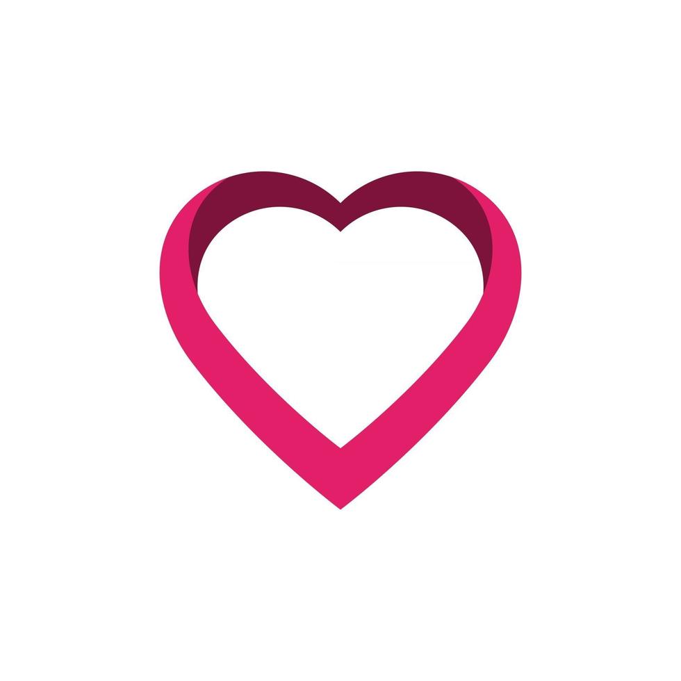 Love heart logo and symbol vector
