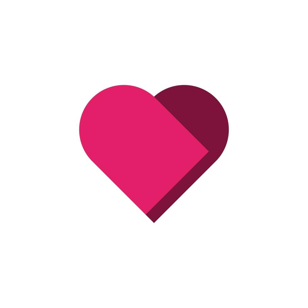 amor corazón logo y símbolo vector