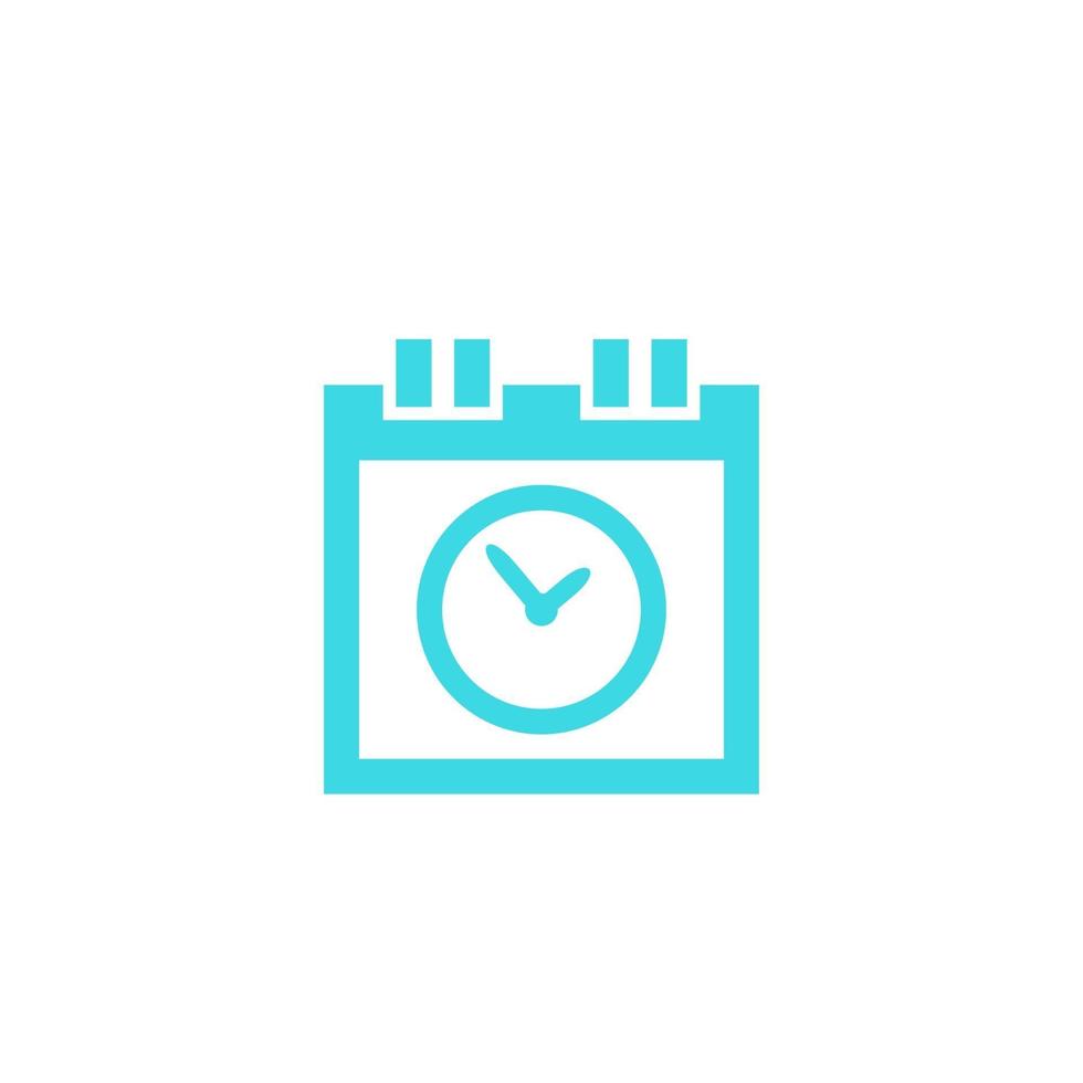 icono de horario en blanco vector