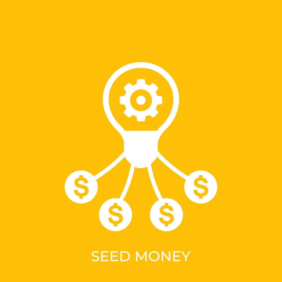 seed money and funding vector icon