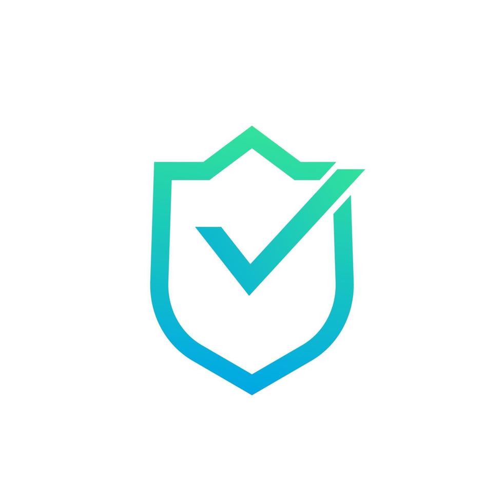 security concept shield with checkmark vector