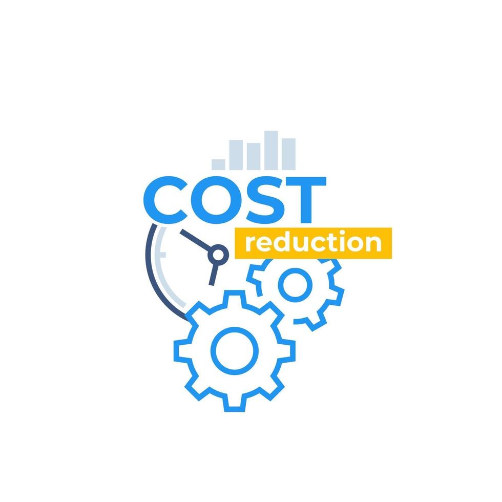 cost reduction vector illustration