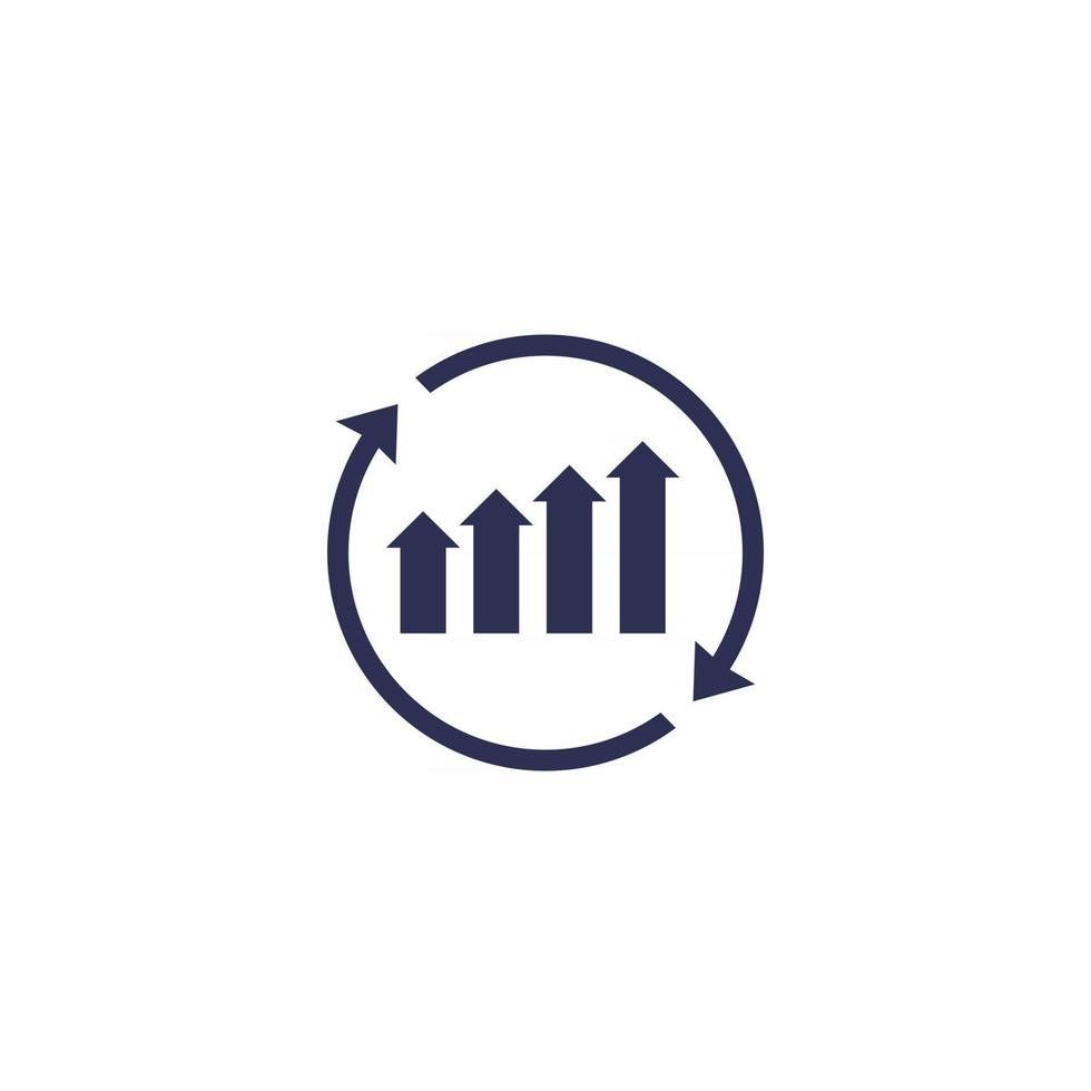 continuous growth icon vector