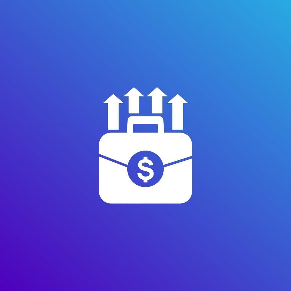 portfolio growth vector icon