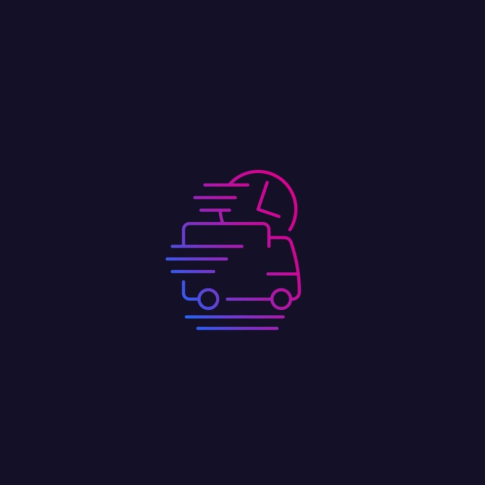 fast delivery service linear icon vector