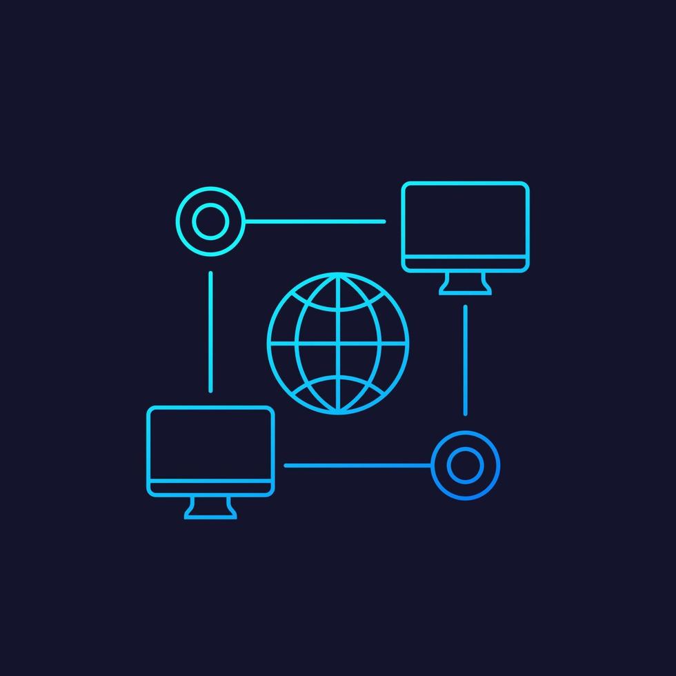 computer network icon vector