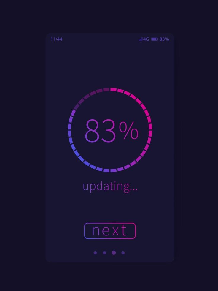 progress screen mobile interface or ui template 2443329 Vector Art at ...