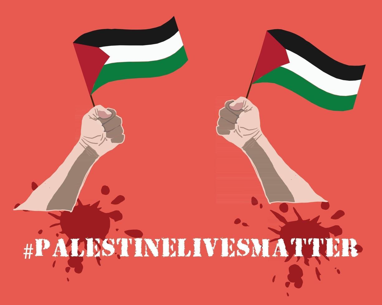 Palestine lives matter vector