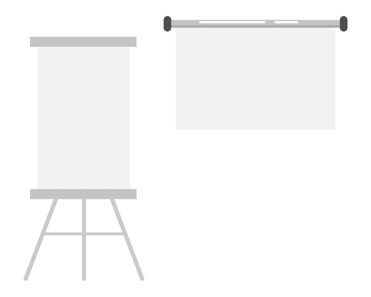 Cute beautiful blank presentation board isolated vector