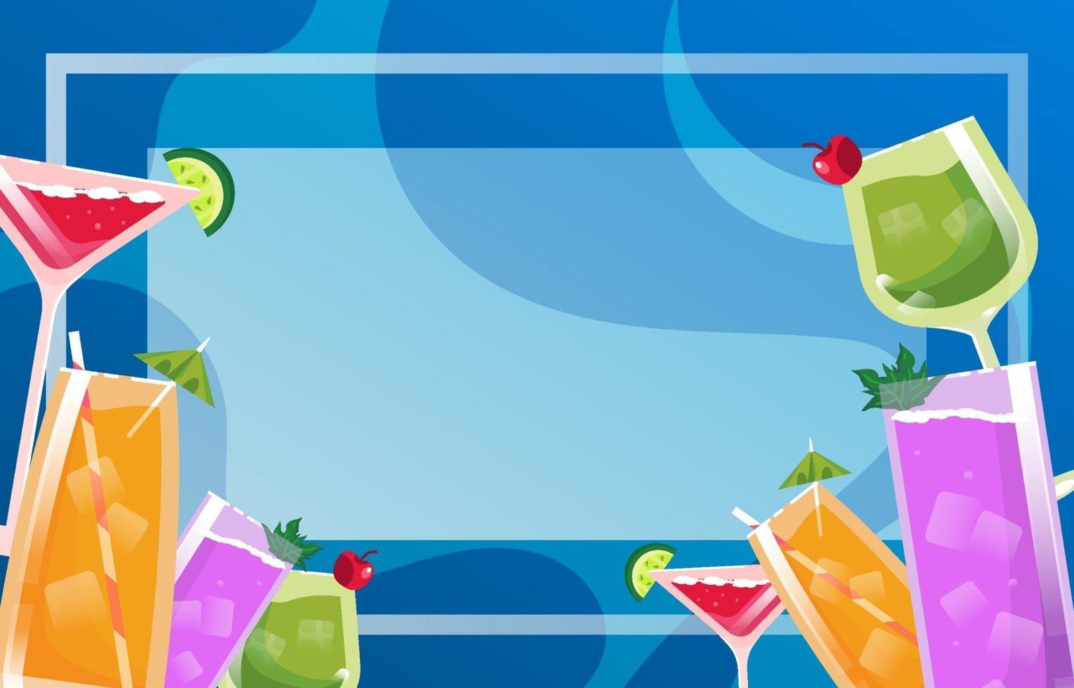 fondo de bebidas de verano vector