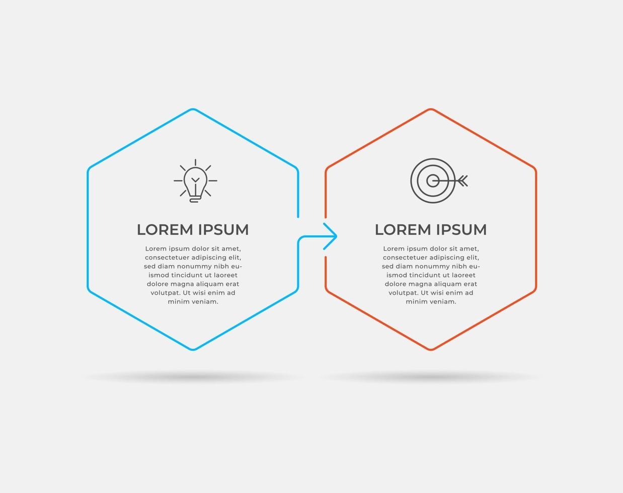 Vector infographic template with icons and 2 options or steps Infographics for business concept