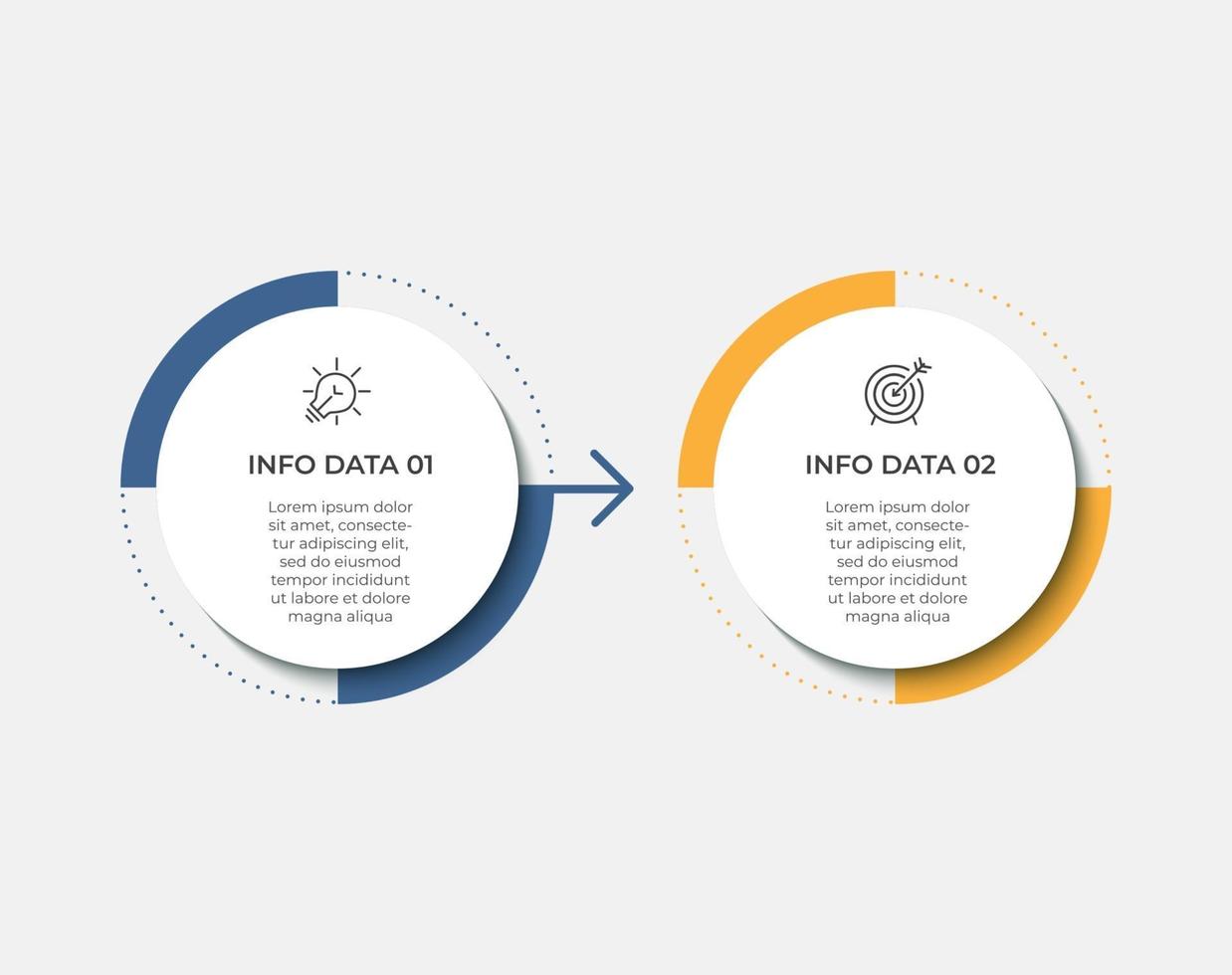 Vector infographic template with icons and 2 options or steps Infographics for business concept
