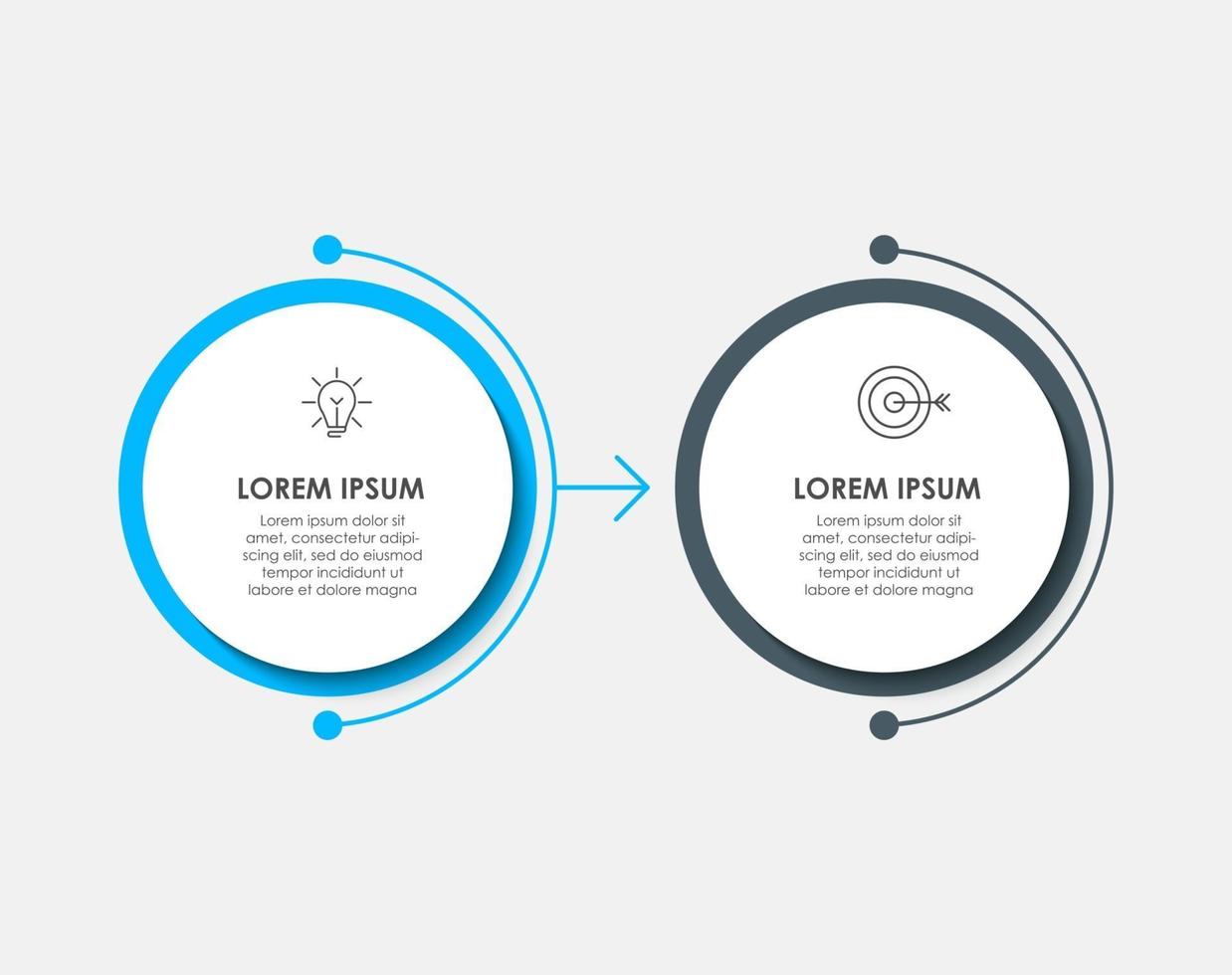 Vector infographic template with icons and 2 options or steps Infographics for business concept