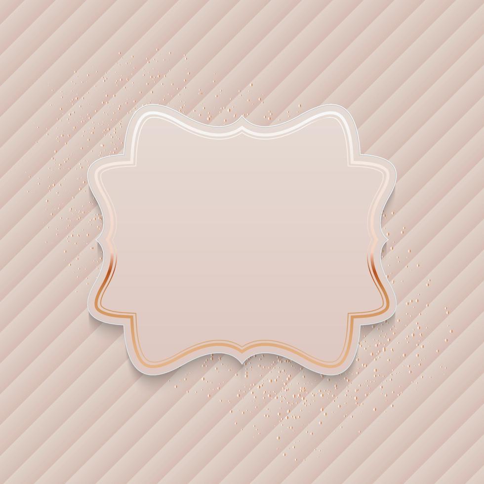 Beautiful Abstract Baclground with Blank Empty Frame and Realistic Ribbon vector