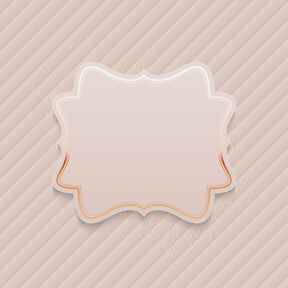 Beautiful Abstract Baclground with Blank Empty Frame and Realistic Ribbon vector