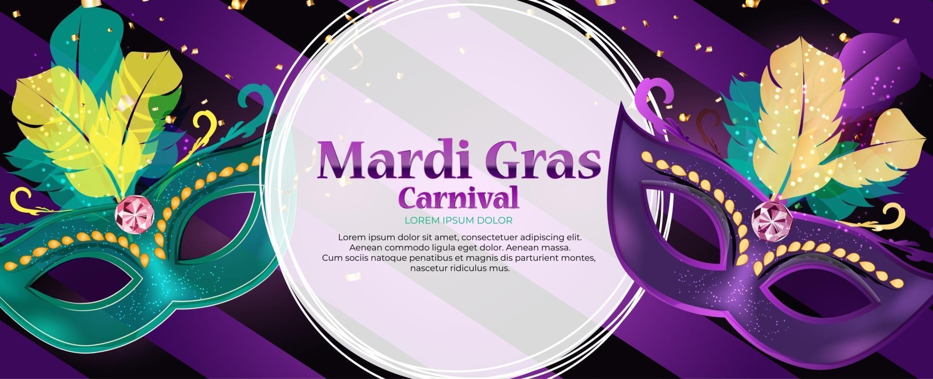 Mardi Gras carnaval Background vector