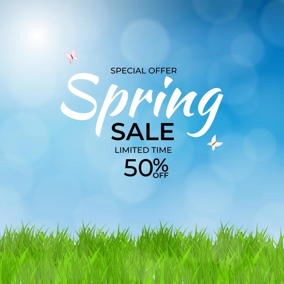 Natural Light Flower Spring Sale Background vector