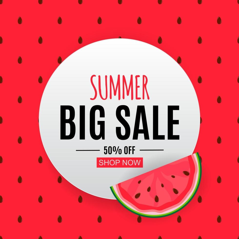 Abstract Summer Sale Background with Frame vector