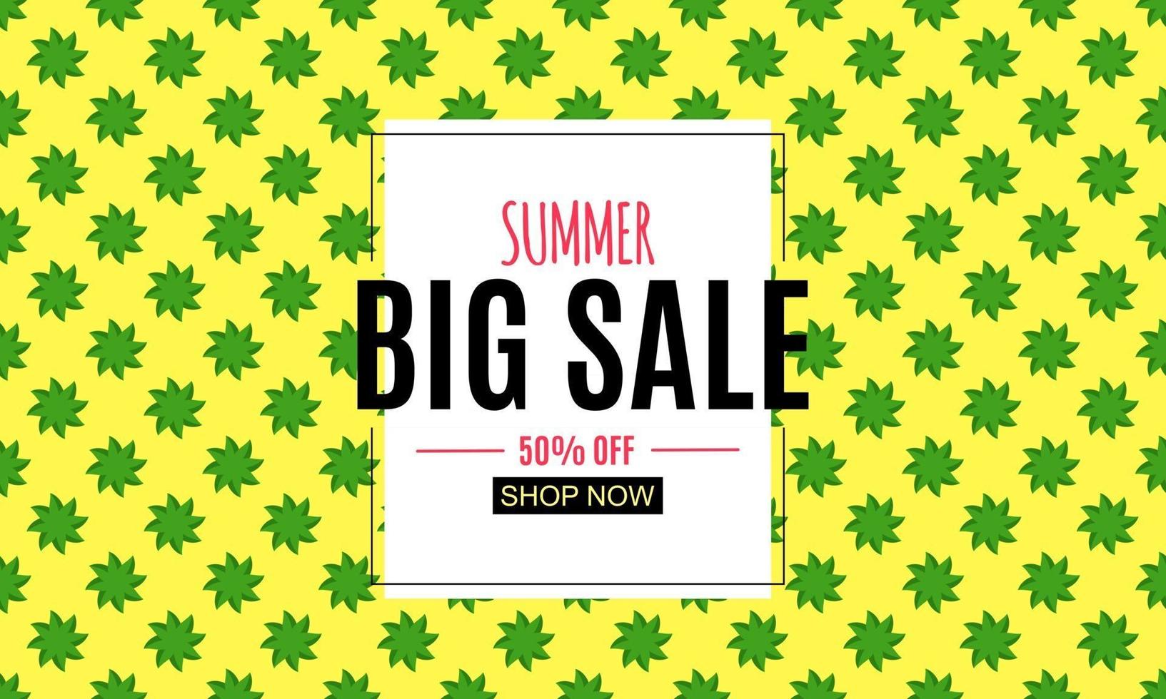 Abstract Summer Sale Background with Frame vector