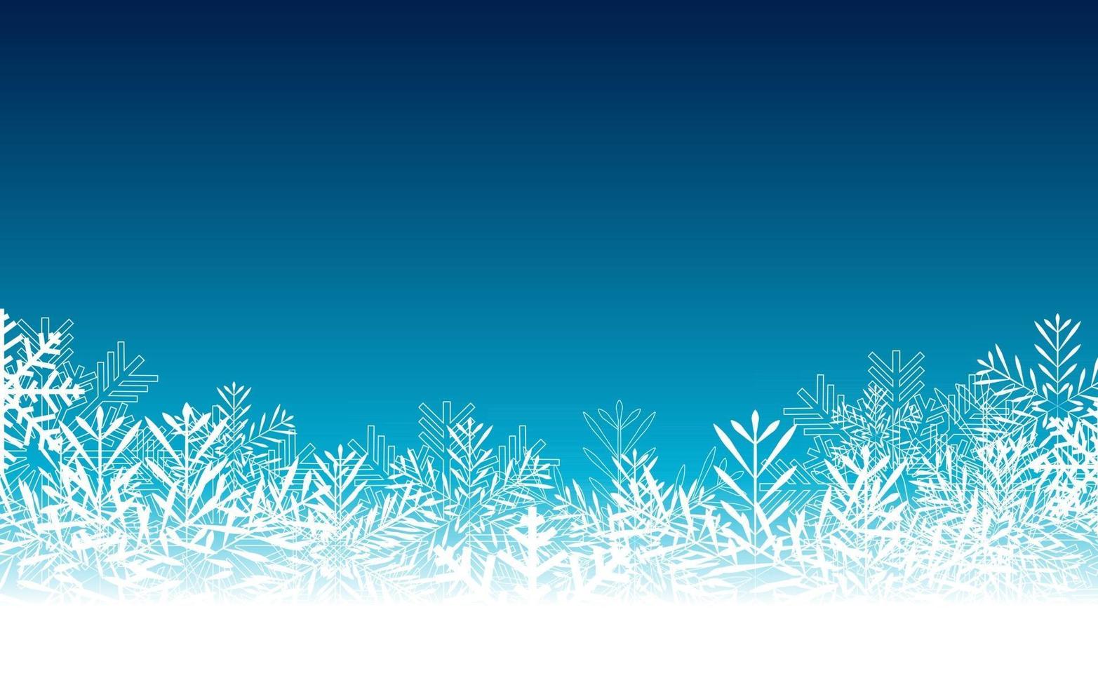 Abstract Beauty Christmas and New Year Background with Snow and Snowflakes vector