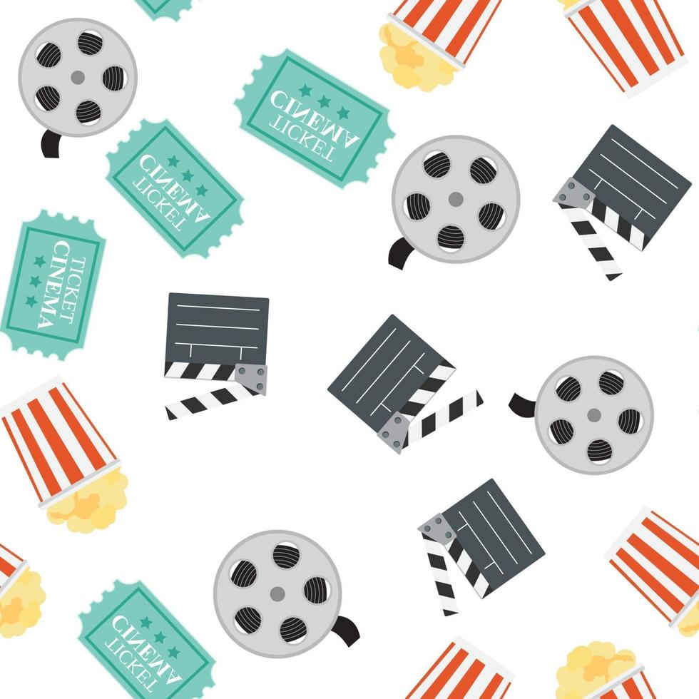 Cinema Seamless Pattern vector