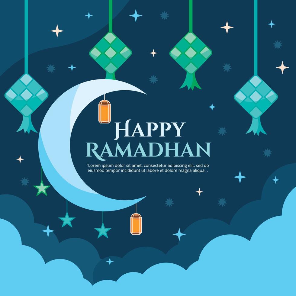 Ramadan Ketupat Background vector