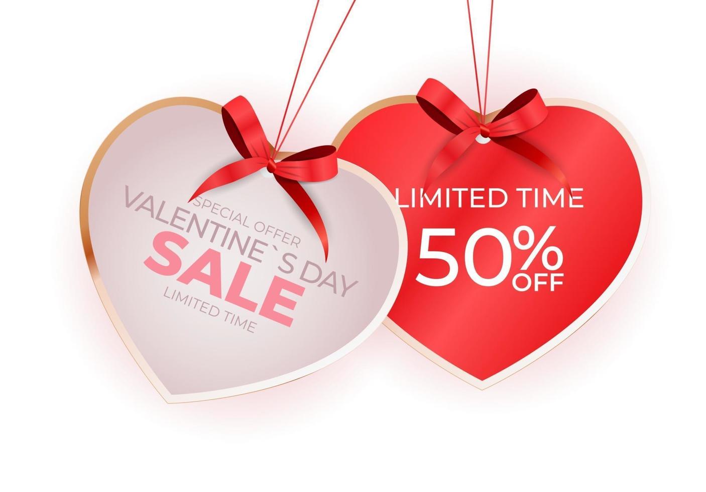 Valentine s Day sale banner Background Design Template for advertising or web or social media and fashion ads vector