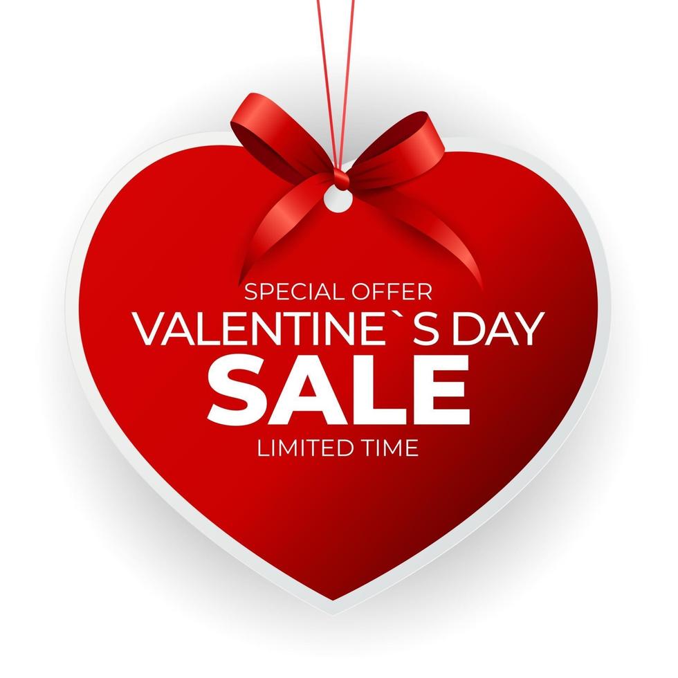 Valentine s Day sale banner Background Design vector