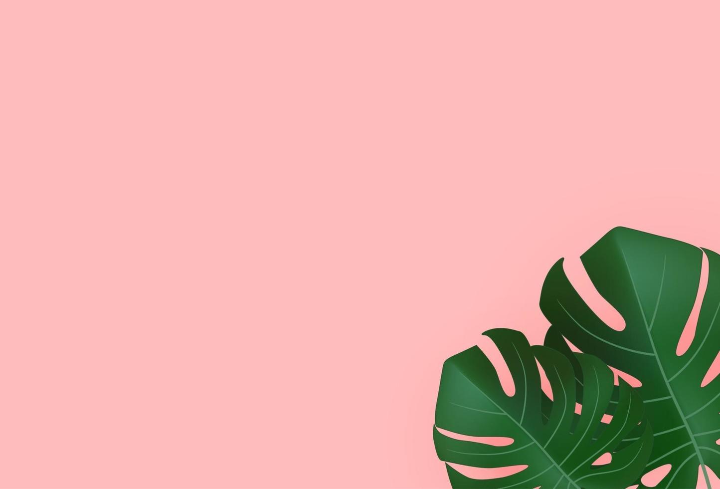 Natural Realistic Green and Gold Palm Leaf Tropical Background vector