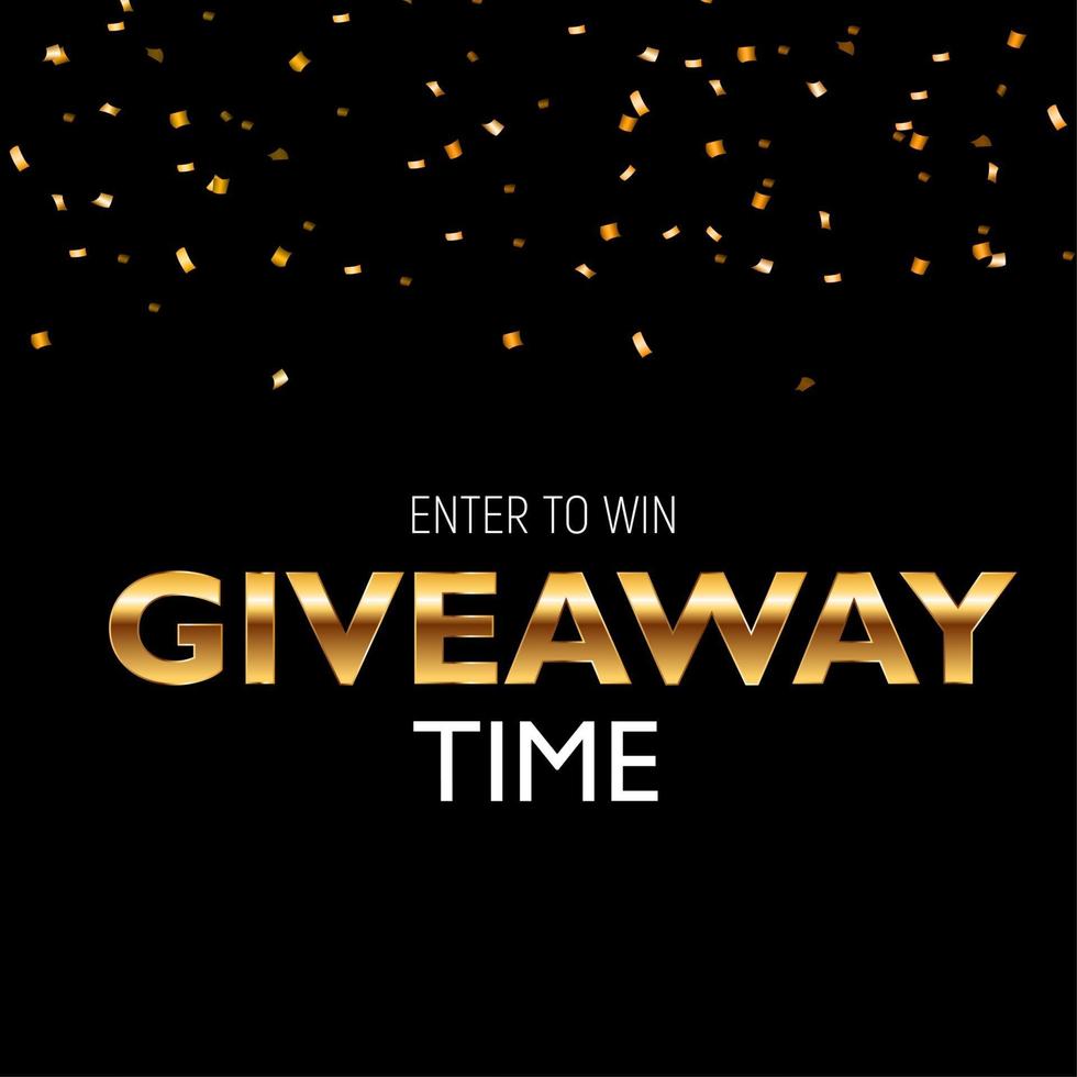 Enter to win Giveaway time vector