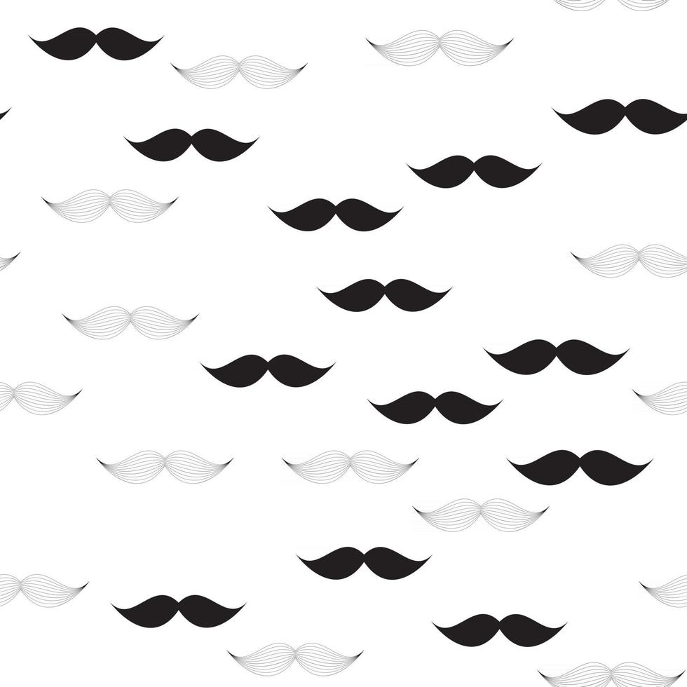 bigote de patrones sin fisuras fondo del día del padre vector