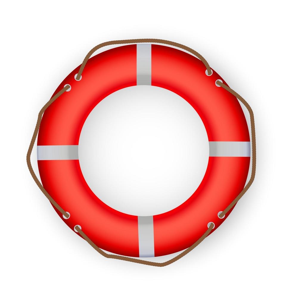 red Lifebuoy Icon vector