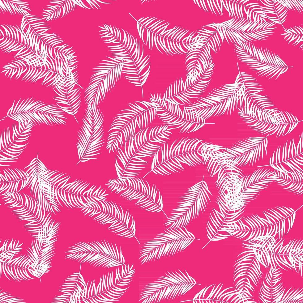Tropical Palm Leaves Seamless Pattern Background vector