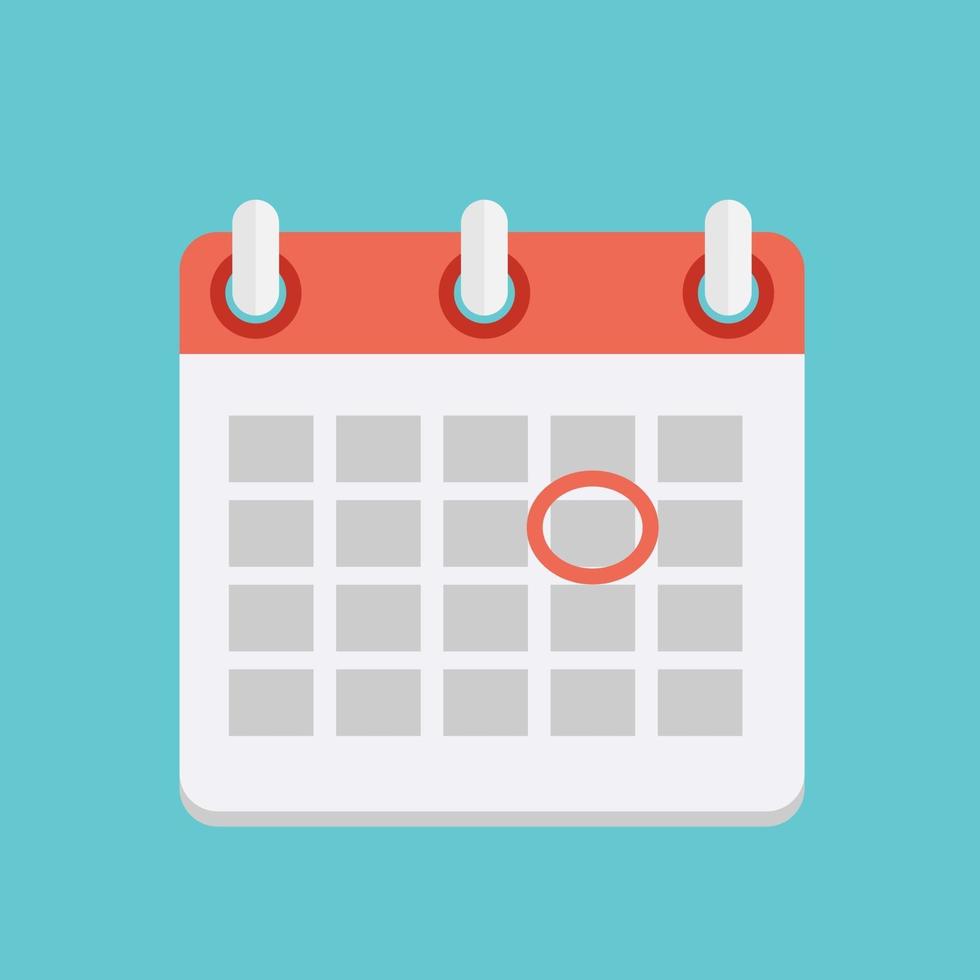 Calendar Dates Flat Icon vector