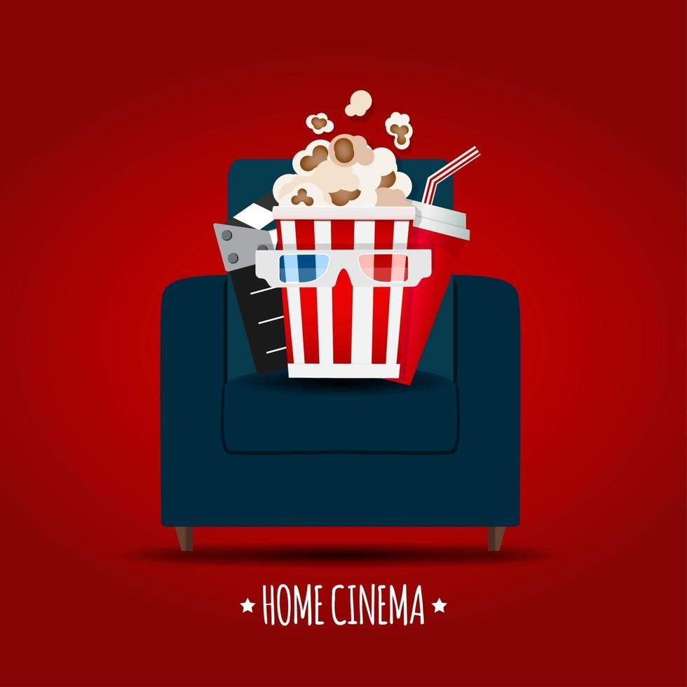 Fondo abstracto de cine en casa vector